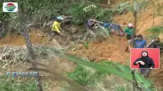 Hujan lebat selama beberapa hari menyebabkan longsor di kawasan perbuktian Kampung Pulau Kemuning, Desa Sandau, Kabupaten OKU Selatan.