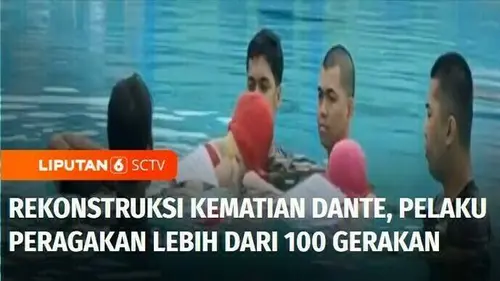 VIDEO: Rekonstruksi Kematian Dante di Kolam Renang, Tersangka Peragakan Lebih dari 100 Adegan