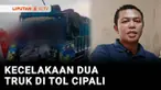 Dua truk terlibat kecelakaan di Tol Cipali, Subang, Jawa Barat, pada Sabtu pagi. Kecelakaan diduga akibat pengemudi salah satu truk mengantuk. Dua orang tewas dalam insiden itu.