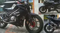 8 Detail Modifikasi Yamaha Vixion Street Fighter Full Hitam Doff