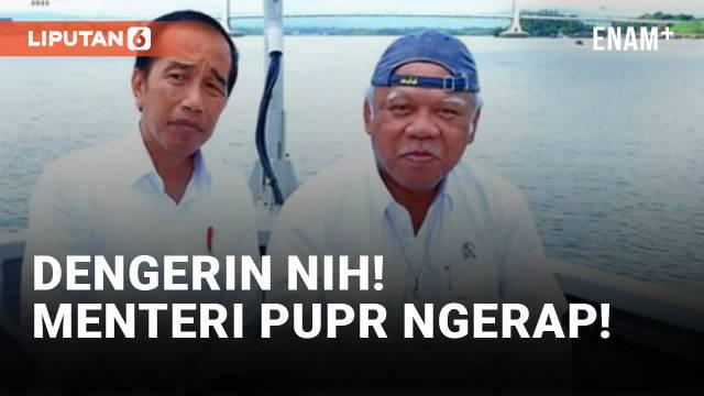 Menteri PUPR Basuki Hadimuljono kembali menjadi bahan perbincangan usai akun Twitter Kementerian PUPR mengunggah video Basuki sedang ngerap.