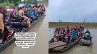 Viral Pelajar Naik Getek, Bupati Lampung Timur Berdalih Belum Mampu Bikin Jembatan