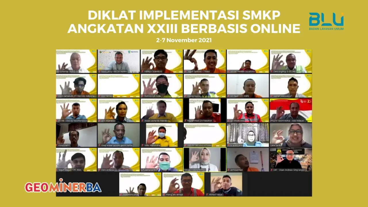 Diklat Implementasi Sistem Manajemen Keselamatan Pertambangan angkatan ke 23