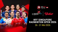 Nonton Siaran Langsung BWF KFF Singapore Badminton Open 2026 Hanya di Vidio!