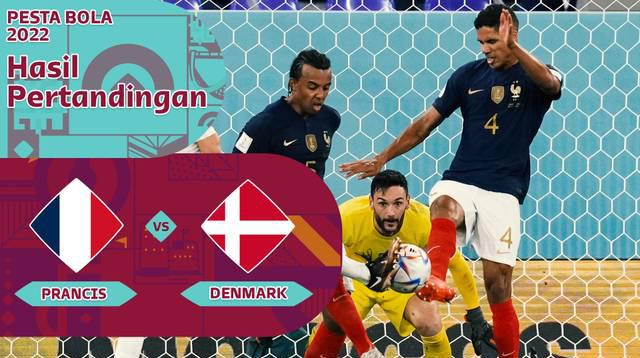 Berita Video, Statistik Pertandingan Antara Timnas Prancis Vs Denmark di Matchday Piala Dunia 2022 pada Sabtu (26/11/2022)