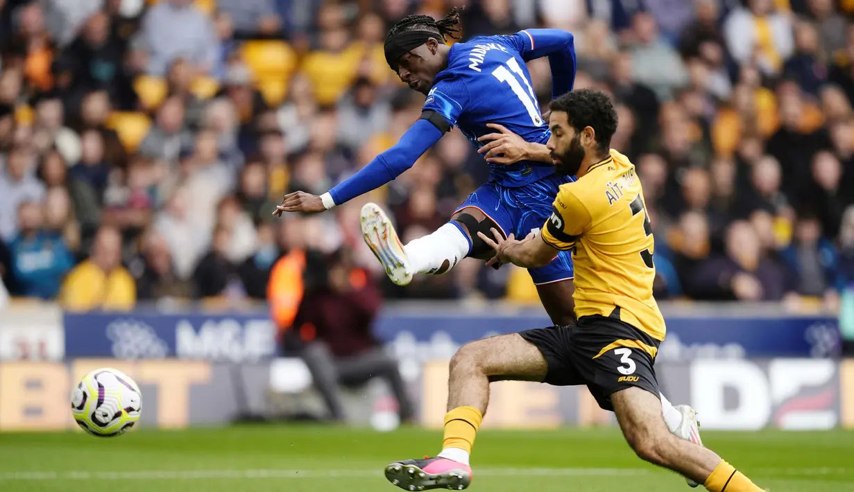 Pertandingan ini jelasnya berlangsung sangat menarik. Sebab kedua tim menghasilkan total delapan gol. (Nick Potts/PA via AP)