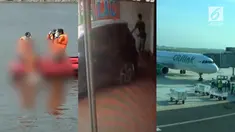 Video hit hari ini datang dari jenazah bocah yang mengambang di Bengawan Solo, mobil tabrak juru parkir saat sedang memandu parkir, dan penerbangan komersial perdana bandara Kertajati.