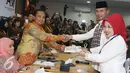 Agus Harimurti Yudhoyono dan Sylviana Murni resmi mendaftar ke KPUD Jakarta sebagai pasangan Cagub dan Cawagub DKI Jakarta 2017, Jumat (23/9). Agus dan Sylviana diusung oleh Partai Demokrat, PKB, PPP, dan PAN.(Liputan6.com/Immanuel Antonius)