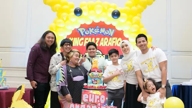 Perayaan ulang tahun ke-10 King Faaz A Rafiq bertema Pokemon dan dihadiri para artis (Foto: Instagram/@lunaphotography.id/fairuzarafiq)