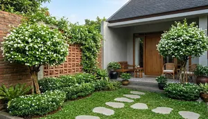 6 Inspirasi Teras Rumah Mungil dengan Pohon Melati Jasmine, Beri Kesan Adem dan Elegan