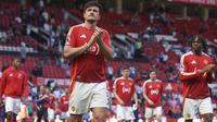 Manchester United keok 0-2 dari West Ham United&nbsp;pada laga pekan ke-36 Premier League musim ini di Old Trafford, Minggu (11/5/2025) malam WIB. (AP Photo/Ian Hodgson)