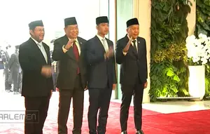 Berdasi Biru, Gibran Hadiri Sidang Tahunan MPR