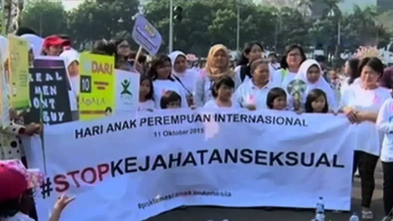 Aksi Stop Kejahatan Seksual Ramaikan CFD di Monas