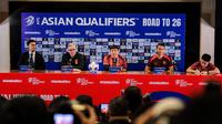 Konferensi pers Timnas China di Stadion Utama Gelora Bung Karno, Jakarta, Rabu (4/6/2025). (Bola.com/Bagaskara Lazuardi)