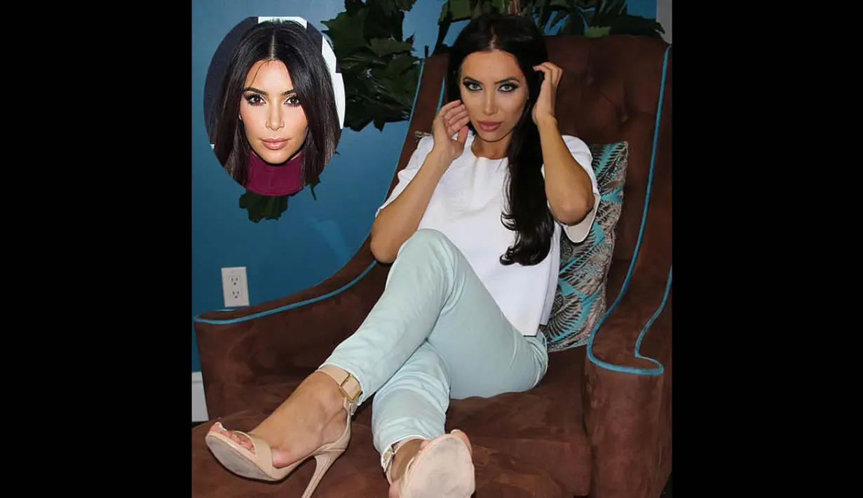 Wanita ini merasa kesal dimirip-miripkan dengan bintang reality TV, Kim Kardashian. (Dailymail)
