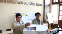 Mahasiswa UGM mengembangkan tempat sampah digital bernama Gemilpah (Liputan6.com/ Switzy Sabandar)
