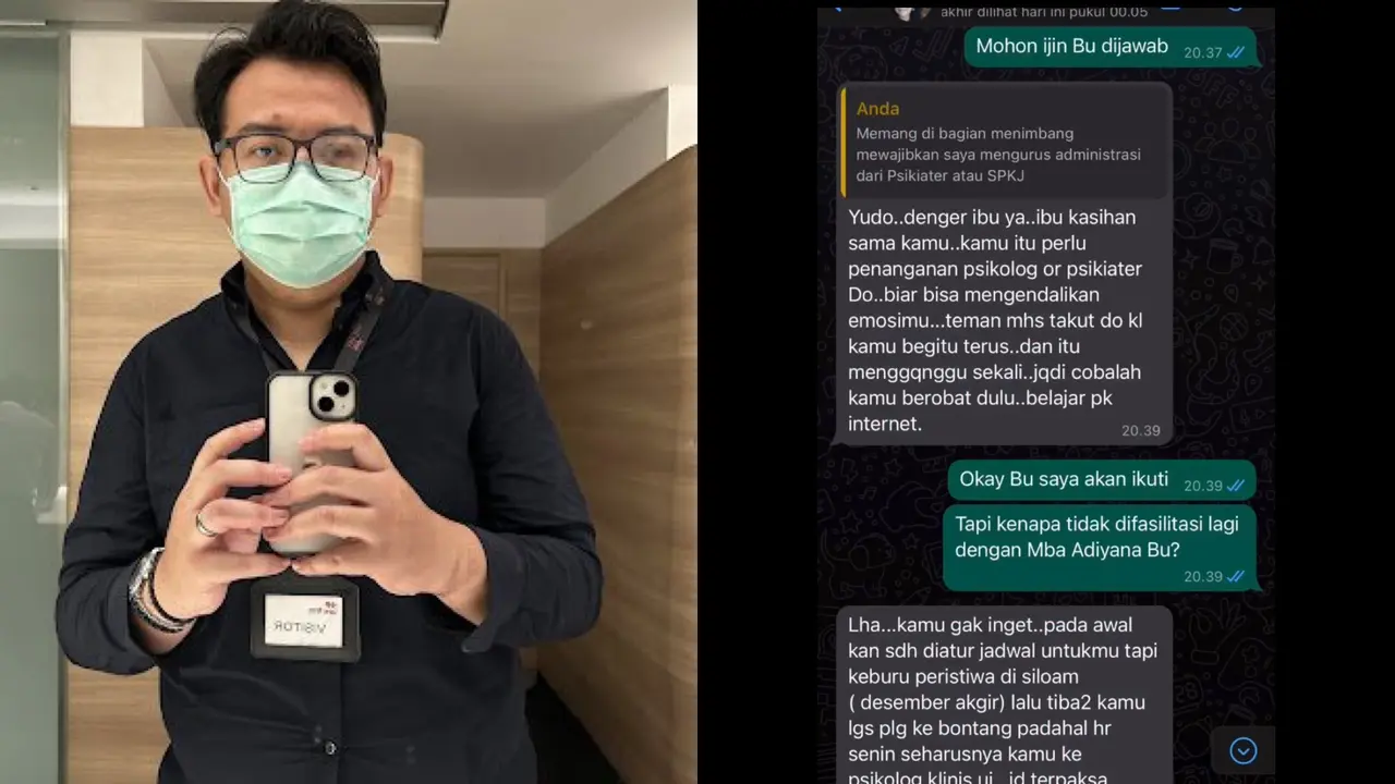 Beredar di Twitter Sebuah Percakapan Antara Yudo Andreawan, Pria yang Mengamuk di Stasiun Manggarai, dengan Kaprodi MIH FHUI Disorot Warganet (Twitter/bombomskii1)