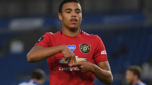 Striker Manchester United (MU),  Mason Greenwood (MIKE HEWITT / POOL / AFP)