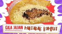 Intip kelezatan martabak dengan toping komplit keju cokelat kacang yang super tebal. (Foto: Liputan6.com/pool/Kokiku Tv)
