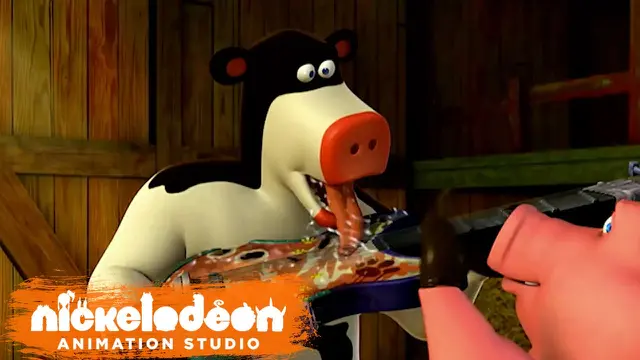 Back at The Barnyard sapi lucu kartun