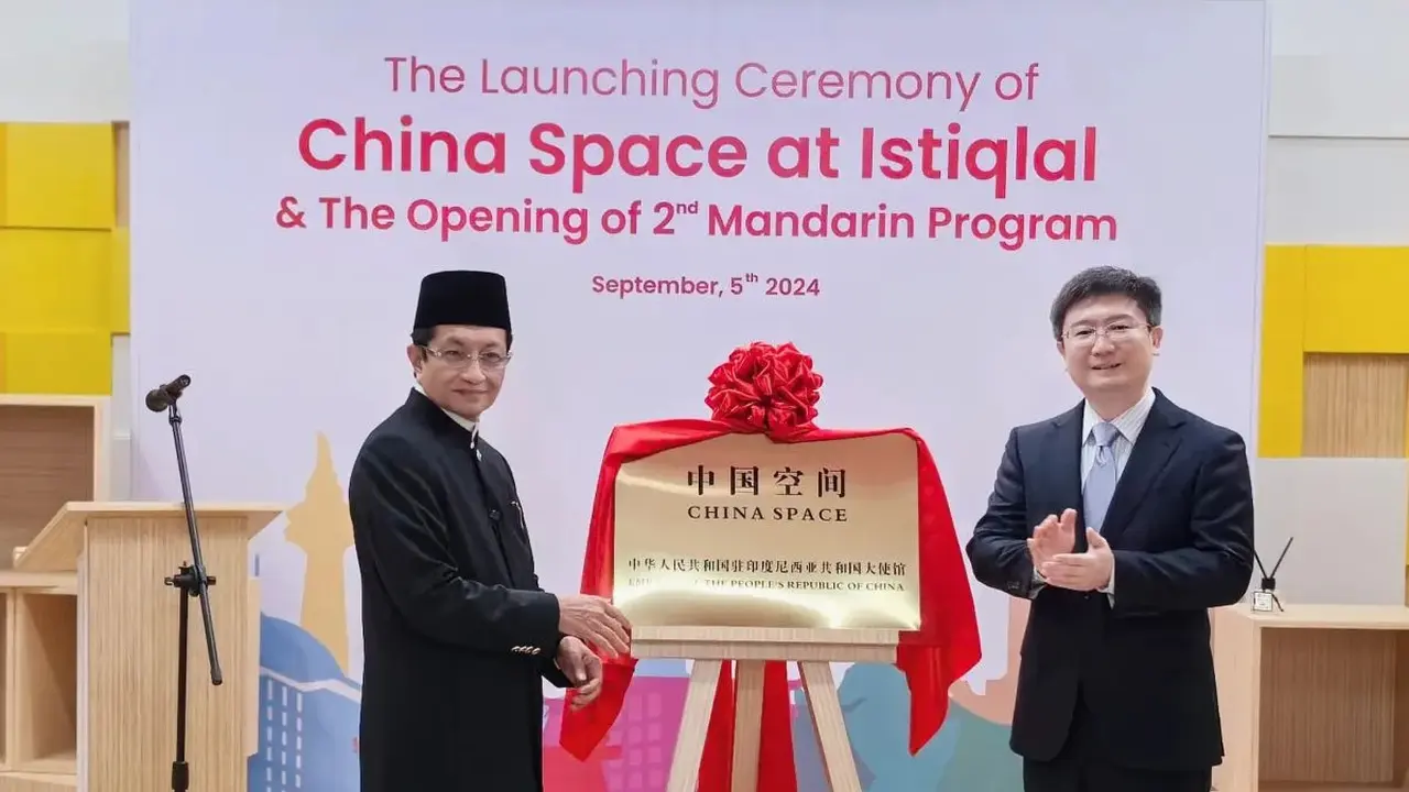 China Space diremikan di Masjid Istiqlal. (Instagram chinaembassy_indonesia)
