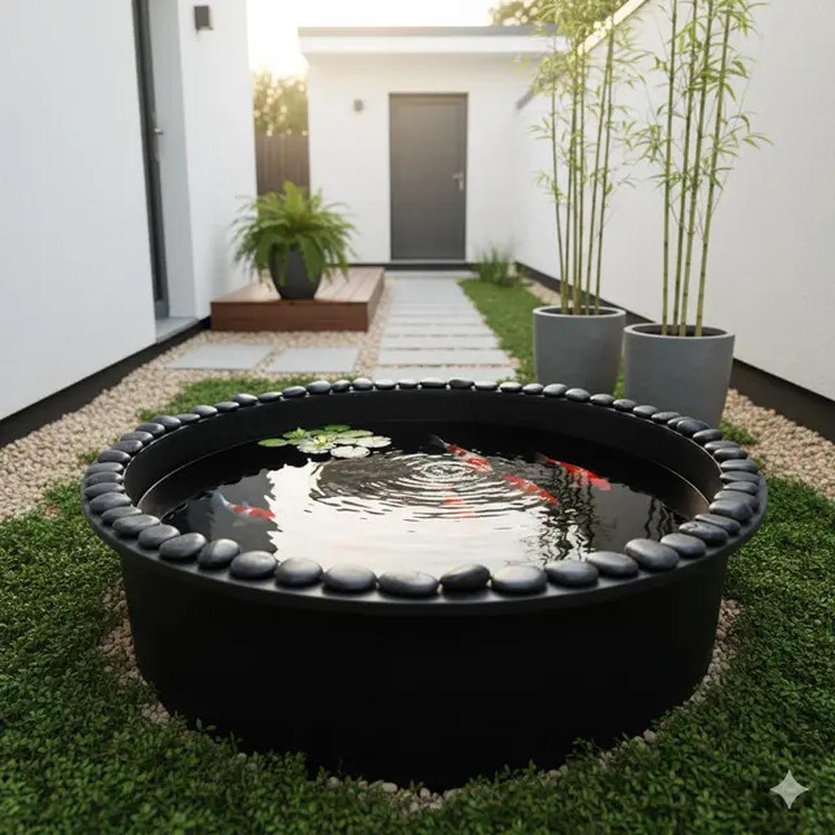 10 Model Kolam Ikan Mini untuk Taman Sempit, Pojokan Rumah Jadi Adem