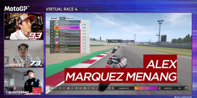 VIDEO: Alex Marquez Kembali Kalahkan Marc Marquez di MotoGP Virtual Race