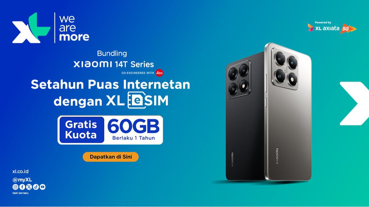 bundling eSIM XL Axiata Prabayar dengan Xiaomi 14T Series