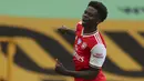 16. Bukayo Saka (Arsenal) - Penyerang berusia 19 tahun ini memiliki permainan yang menawan dan talenta yang luar biasa di lapangan. Bukayo Saka sendiri disebut-sebut sebagai calon bintang Arsenal. (AFP/Catherine Ivill/pool)