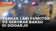Tabrakan melibatkan seorang pemotor dan pedagang bakso terjadi di Sidoarjo, Jawa Timur pada Selasa (24/9/2024) malam. Pemotor tiba-tiba menabrak pedagang bakso dan gerobaknya dari belakang saat sama-sama melintas di daerah Jabaran, Balongbendo. Pemot...