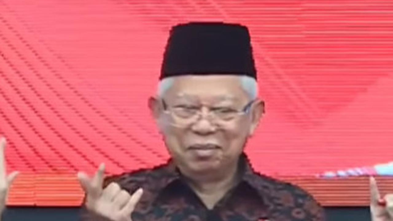 TKN Santai Ma’ruf Amin Salam Tiga Jari di HUT PDIP: Anaknya Dukung Kita