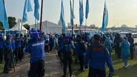 Massa Buruh Mulai Ramaikan Kawasan Monas, Datang Bawa Harapan