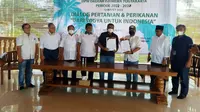 Penandatanganan Nota Kesepahaman antara Perkumpulan Insan Tani dan Nelayan Indonesia (Intani) berkolaborasi dengan PT Telkom Indonesia Tbk dalam mengembangkan ekosistem digital pertanian dan perikanan.