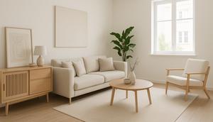 Warna Cat Rumah Sederhana tapi Mewah Ruang Tamu (created by AI)