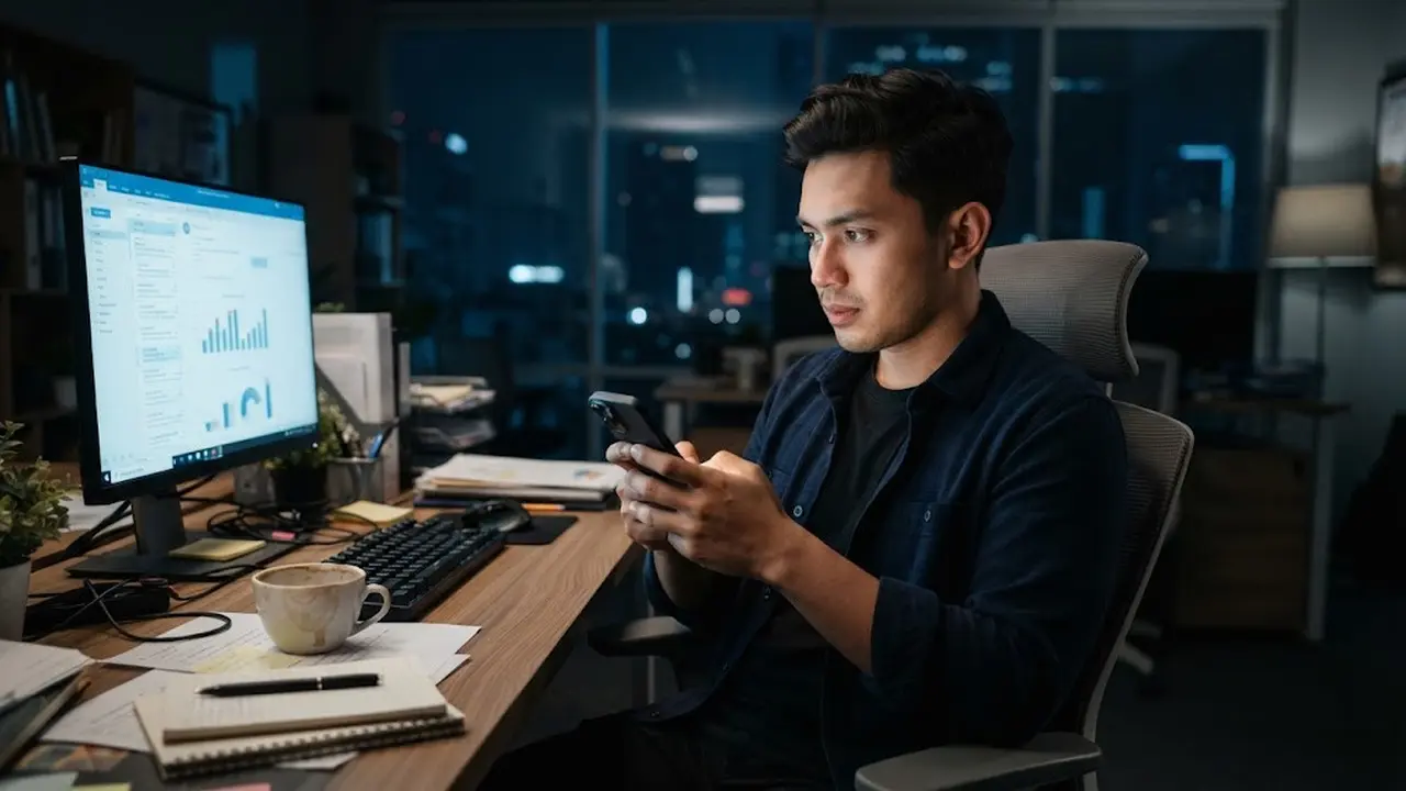 Ciri Orang yang Terlalu Sering Melihat HP Saat Bekerja