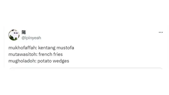 6 Nama Kentang Mustofa Nyeleneh Ini Bikin Ngakak, Netizen Asbun Banget