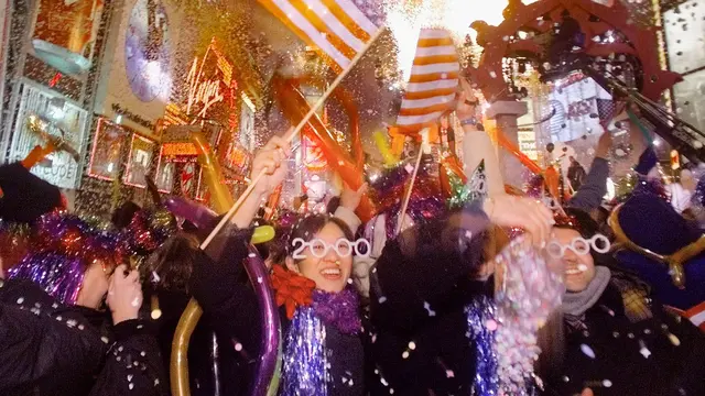 Potret Kemeriahan Malam Tahun Baru di Times Square, New York