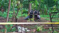 Polisi memusnahkan granat dan amunisi di dalam teko yang ditemukan warga Pemalang saat menggali tanah di pekarangan. (Foto: Liputan6.com/Polres Pemalang/Muhamad Ridlo).