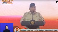 Presiden Prabowo di Munas PKS. Istimewa