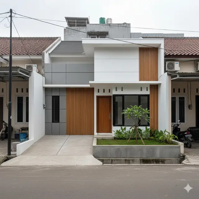 Desain Rumah 6x10 dengan Garasi