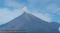 Gunung Semeru Alami Dua Kali Erupsi Kamis Dini Hari 5 Februari 2026, Tinggi Letusan 1.000 Meter