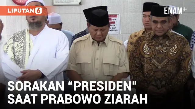 Prabowo Diteriaki Presiden Saat Ziarah ke Makam Habib Ali Kwitang