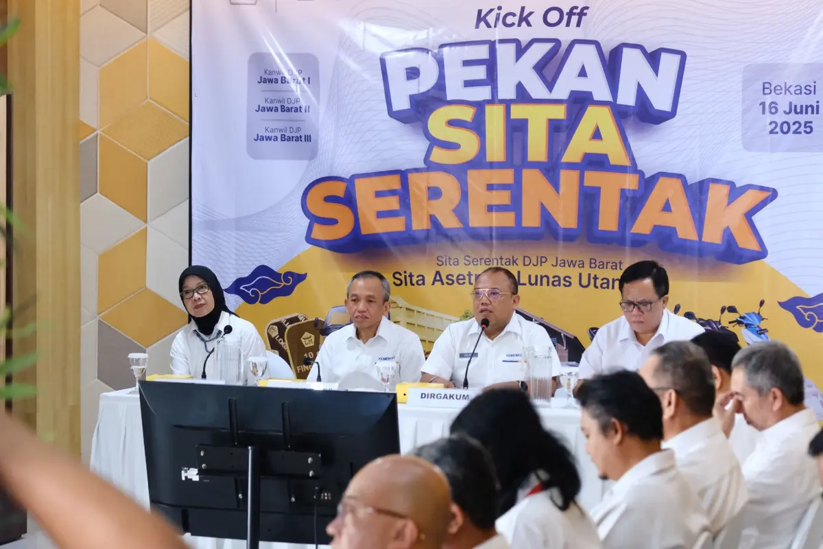 Tiga Kantor Wilayah Direktorat Jenderal Pajak (DJP) di Jawa Barat resmi meluncurkan kegiatan Pekan Sita Serentak Tahun 2025. (Foto: Ditjen Pajak)