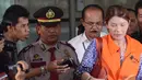 Pada pemeriksaan kali ini, Artha Meris Simbolon diperiksa sebagai tersangka, Jakarta, Jumat (4/7/2014) (Liputan6.com/Miftahul Hayat)