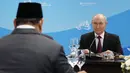 Presiden Prabowo Subianto  dan Presiden Rusia Vladimir Putin mengadakan pertemuan di sela-sela Forum Ekonomi Timur di Vladivostok, Kamis, 3 September 2026. (AFP/  Vyacheslav Prokofyev/ Pool)