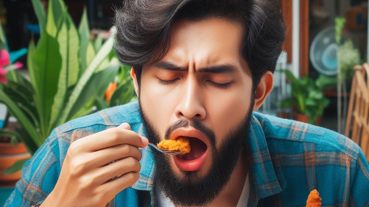 Ilustrasi Makan Gorengan