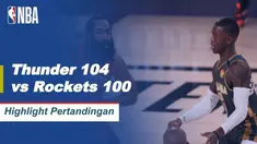Berita video highlights laga seru NBA pada playoff wilayah barat antara Oklahoma City Thunder melawan Houston Rockets yang berakhir dengan skor 104-100, Selasa (1/9/2020) pagi hari WIB.