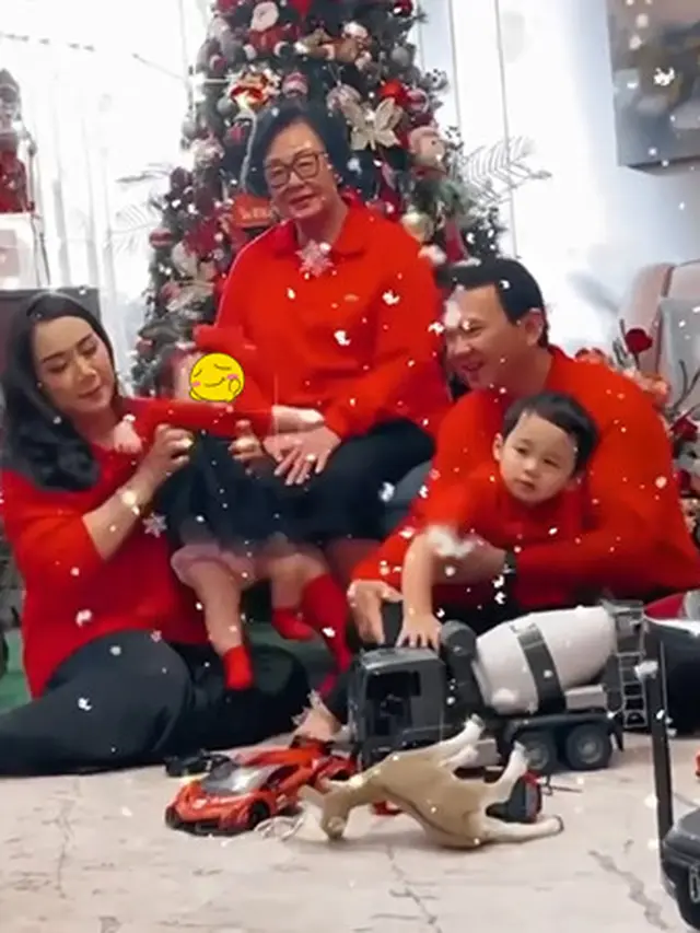 Siap Sambut Natal, Ini 5 Pemotretan Keluarga Ahok Bersama Dua Buah Hatinya