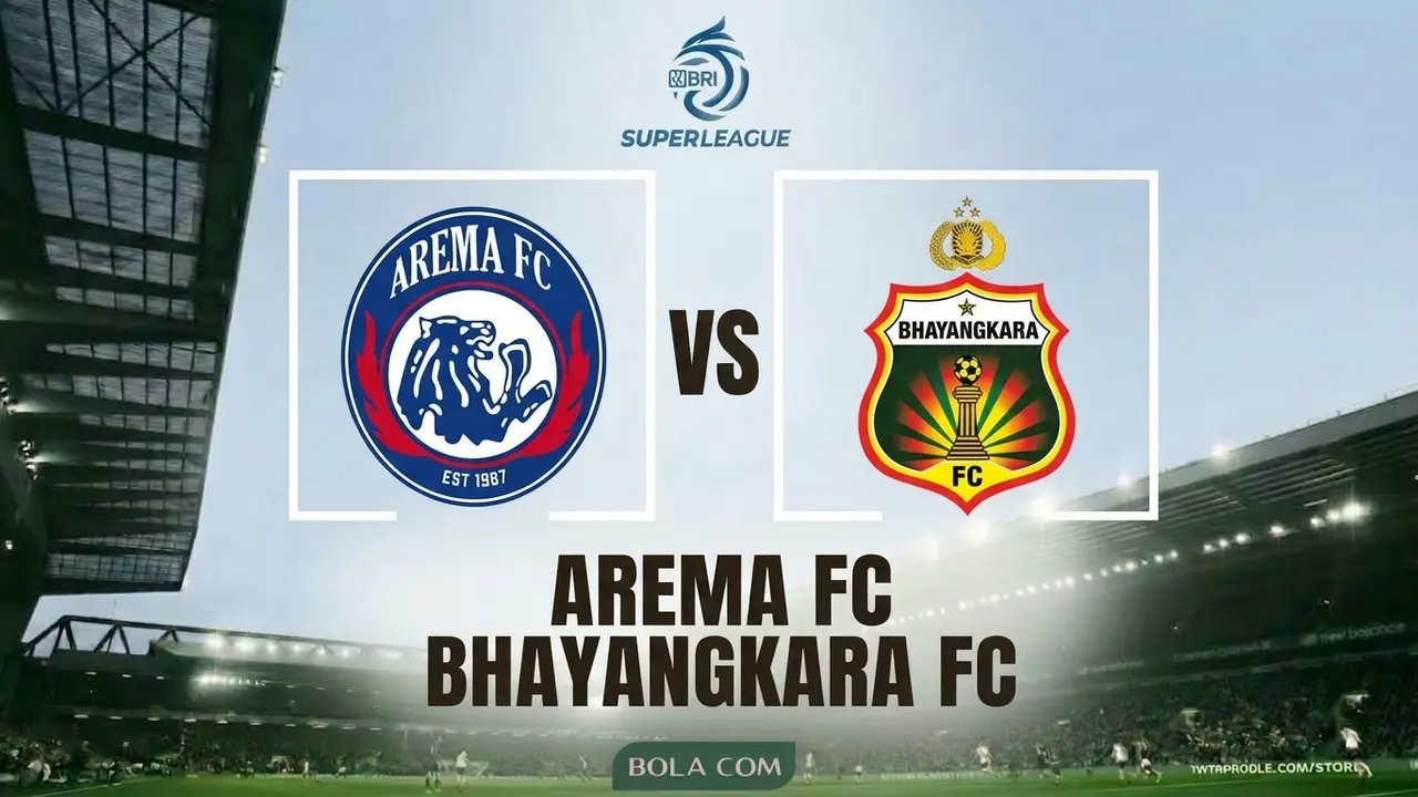 Ilustrasi Arema FC Vs Bhayangkara FC