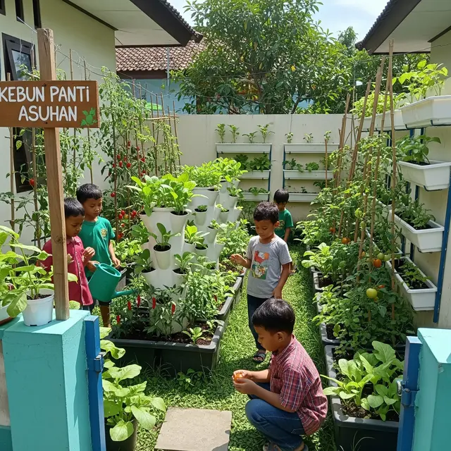 Ide Kebun Sayur di Halaman Panti Asuhan